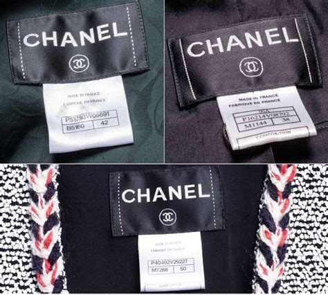 chanel label - authentic chanel clothing label.